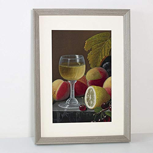 XQSSB Bilderrahmen Fotorahmen Bildergalerie Massivholz Grau Wand 26,5 × 38 cm