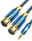 EMK Dual Female XLR to 3.5mm Cable, Unbalanced XLR Female to 1/8 Inch Mini Jack TRS Stereo Aux Interconnect Audio Mic Breakout Patch Cord(6.6FT/2M)