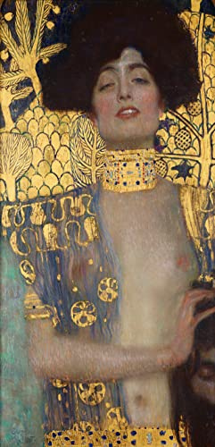 time4art Gustav Klimt Print Canvas Bild Judith mit dem Haupt des Holofernes auf Keilrahmen Leinwand 100x50cm