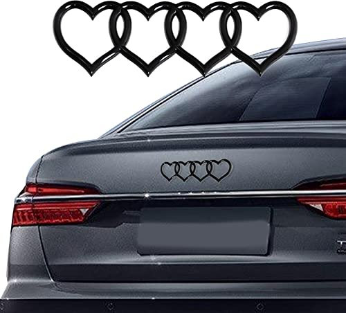 Adesivo per bagagliaio posteriore 3D accessorio auto decorazione esterna per Audi A3 A4 A5 A6 A8 TT R8 Q3 Q5 Q7 (nero lucido)