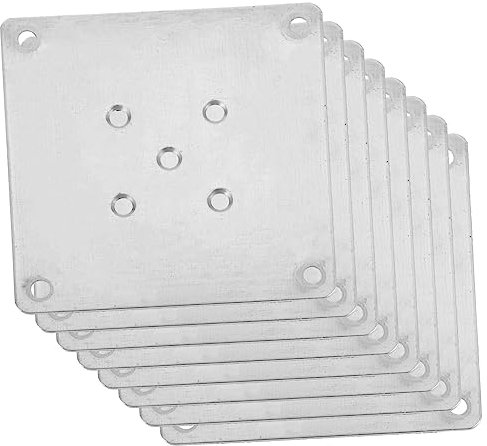 SEWOART 8pcs Furniture Leg Attachment Plate Metal Flat Mounting Plates for Sofa Couch Seat Repair