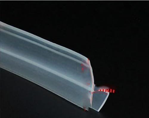 Meter/Los Verbreiterte F/H-Form Silikonkautschuk Duschraum Tür Fenster Glas Dichtungsstreifen Dichtungsstreifen für 6/8/10/12 mm Glas-h8mm x 2 Meter