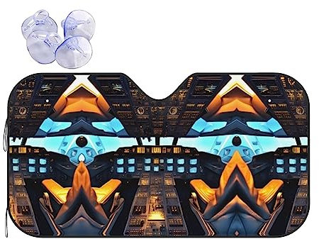 Flugzeug Cockpit Auto Windschutzscheibe Sonnenschutz Reflektierende Sonnenblende, Sonnenschutz Visier Schild Schatten, hält Fahrzeug kühl