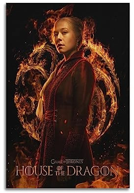 VZRSQZK TV-Serie Rhaenyra Targaryen Poster von House of Dragons, dekoratives Gemälde, Leinwand-Wandposter und Kunstdruck, modernes Familienschlafzimmer-Dekor-Poster, 20 x 30 cm