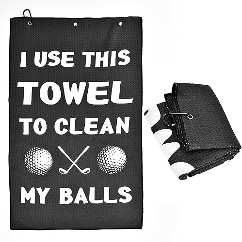 Christmas Golf Gifts for Men Towel, Funny Secret Santa Gifts for Men Dad | Size：15.75*25.2in，Extra absorbent,Christmas Presents for Him Boyfriend Husband on Birthday Anniversary