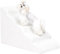 Uross Hundetreppe für kleine Hunde, 5 Stufen Hundetreppe Treppe Rampen für Bett Couch, High Density Foam Pet Steps Treppe, Waschbar Haustiertreppe für Hunde und Katzen (5 Stufen-Beige)