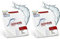 ALCLEAR 950002 Microfaser Fenstertuch streifenfrei 60x45 cm - ideal als Scheibentuch ohne Nachtrocknen, Glasputztücher zum Putzen von Auto, Haushalt, Fenster & Chrom, Farbe Weiss (Packung mit 2)