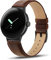 Tuocal Lederarmband Kompatibel mit Google Pixel Watch - Weiches Echtes Leder Ersatzarmband, Retro Braun