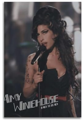 Amy Winehouse Album-Poster, Leinwand-Poster, Raumdekoration, ästhetisches Poster, künstlerisches Poster für Schlafzimmer, Wohnzimmer, Wände, 30 x 45 cm, ungerahmter Stil