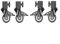 4 Pack 2 Inch Caster Wheels With Safety Lock, Heavy Duty Castor Wheels Trolley Furniture Caster Brake