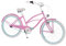 Plumbike La Donna Damen Stadtfahrrad - Victoria - 26 Zoll - Citybike mit Dicken Reifen für Frauen, Mädchen 145-185 cm Cityräder mit V-Brake-Bremse, 7-Gang-Version - Puderrosa