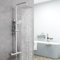 AICA Ensemble de Colonne de Douche Thermostatique pour Salle de Bain, Robinet de Douche Thermostatique, 3 Modes de Pulvérisation, Chromé, Hauteur Réglable 735 mm-1170 mm (Carré 2, argent)