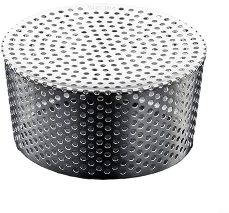 CNANRNANC Bodenablauf, runder Bodenablauf, Edelstahl Anti Blockierung Dachboden Ablauf Abdeckung Für Entwässerung Outdoor-Tool(200mm)