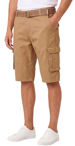 Arctic Seven Herren Cargo Shorts (29W-42W) Regular Fit Kurze Hosen mit Gürtel - 100% Baumwolle Obermaterial, Sommer Cargohose Männer - AS-409