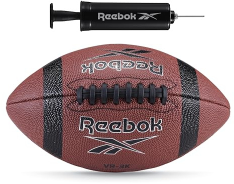 Reebok Elite Recreational Football, Composite Leather, Innovative Soft Grip Technology, Cushion Lining, Includes Pump & Needle, VR-3K Series (Junior)