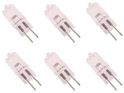 DLEDMOP 6PCS T4 Type 2 Pin Base Light Bulb 35 Watt 35W 12V 12 Volt JC 6.35 Bi-Pin G6.35 Type Halogen Light Bulb JC6.35 for Ceiling Lights Table Lamp Chandelier 75W