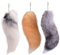 Baobiutin 3 Stcs Therian Tail, 15,8 Zoll Therian Fuchs Schwanz Langer Therian Fuchs Schwanz mit Verschluss, Halloween weiche flauschige Fuchsschwanzschlüsselkette, Hängende Fuchsschwänze, Weiß