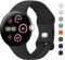 Oumida Bracelet Compatible avec Google Pixel Watch 2 / Pixel Watch, Colorée Sport Silicone Souple Bracelet pour Google Pixel Watch 2/1 (Noir,S)