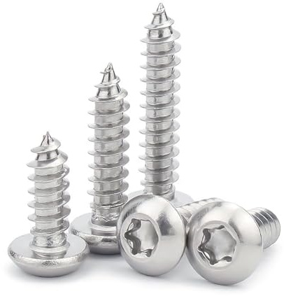 SHUNCHG 50 unidades M5 x 20mm Tornillos Autorroscantes Torx Tornillos de Cabeza Avellanada de Acero Inoxidable 304 A2 V2A Tornillos para Madera de Cabeza Redonda