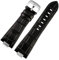 FRSWEQY 1853 Lederarmband mit konvexem Ende, passend for Tissot PRX-Serie, Riemen, T137.407, T137.410, Herrenarmband, Handschlaufe, 26 x 12 mm(A black silver)