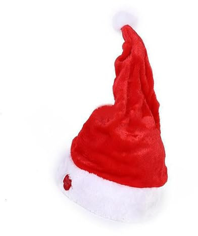 shenruifa Weihnachtsmützen für Erwachsene, Kinder, Weihnachtsmützen, Singende, Tanzende Weihnachtsmütze, Automatische Schaukel, weiß und Rot, Farbecht, Elektrische Weihnachtsmütze für