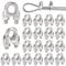 Forbabe Morsetti Cavo Acciaio 5 mm 20 pezzi Morsetti a U in Acciaio Inox M5 per Filo Stendibiancheria per Cavo Ø 5 mm(M5)
