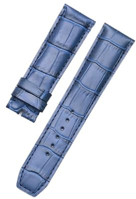NKCVEZBW Kompatibel mit Baume & Mercier Hampton CLASSIMA 10597/10310 Kalbsleder-Uhrenarmbändern, Oberschicht-Lederzubehör(Dark Blue Without b,22mm)