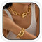 Zoestar Chunky Choker Necklace Gold Punk Thick Necklaces Cuban Link Chain Necklace for Women