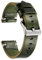 Berfine Rindsleder Uhrenarmband, Retro Handgemacht Vintage Quick Release Dick Leder Uhrenband mit Schnalle aus Edelstahl, Ersatzarmband für Smartwatch Damen Herren 20mm Olivgrün