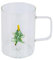 Ksikdeg Albero di Natale Forma Tazza di Vetro Funzionale Albero di Natale Tazze di Vetro Candy Cane Drink Cup per Natale