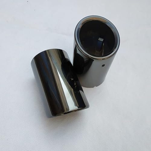 NYSQOFMB Geeignet Für VW Für Golf 6 Mk6 1,4 Tsi Edelstahl Auto Auspuffrohr Auto Schalldämpfer(Black 2pcs)