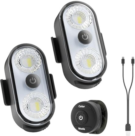 2025 Kabellose LED-Leuchten für Auto - 2 Stück Innen-Ambiente-Stroboskoplicht mit Fernbedienung und Taste, USB-C 120 Stunden 8 Farben IP65 wasserdicht wiederaufladbar Unterbodenbeleuchtung für Autos