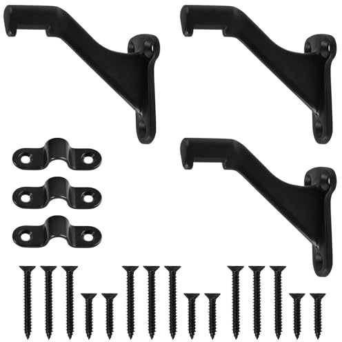 LEONTOOL 3 Stück Handlauf-Treppenhalterungen, robuste Stütz-Hardware für Hausrenovierung, Treppengeländer, Einkaufszentrum-Leitplätze und Handläufe, Korridore, einfache Installation, Hardware mit