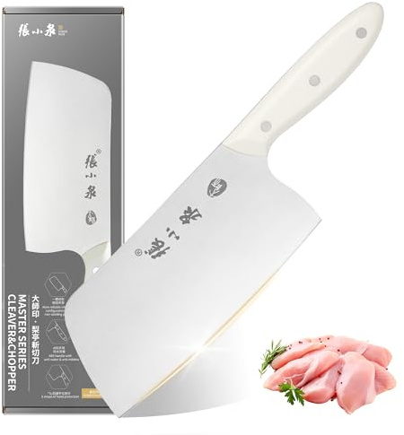 ZHANG XIAO QUAN Cuchillo de Cocina Profesional Chino, Cuchillo de Cocina Afilado de Acero Inoxidable, Mango Antideslizante de ABS con Núcleo Integral, Afilado y Resistente, Ideal para Verduras