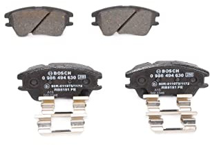 Bosch BP1066 - Brake Pads Car Front Axle - 1 Set of 4 Pads | Bosch Quality - Reduced Noise and Dust - ECE-R90 Certified - Copper-Free
