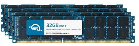 OWC - 128GB Memory Upgrade Kit - 4 x 32GB PC10600 DDR3 ECC-R 1333MHz DIMMs für Mac Pro Late 2013 Modelle