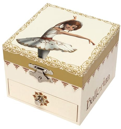 Trousselier, pequeña caja de música con diseño de Ballerina.
