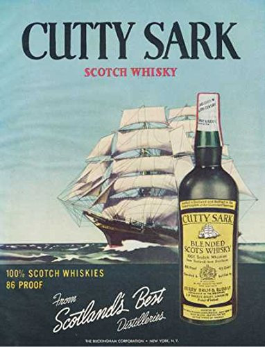 Scotland's best scotch whisky retro shabby chic vintage style picture metal wall plaque sign (150mm x 100mm)
