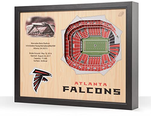 YouTheFan NFL Atlanta Falcons 25-Layer 3D Stadium Wall Art