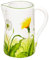 Lashuma Milchkanne im Pusteblumen Design, Keramikkrug Füllmenge: 1,5 l, Italienische Wasserkanne Höhe 19 cm