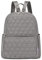 Travistar Rucksack Damen Elegant Klein Rucksacktasche Modern Damenrucksack Wasserdicht Ctyrucksack Kleiner Schultertasche Nylon Tagesrucksack Reiserucksack für Reisen Arbeit Freizeit Grau