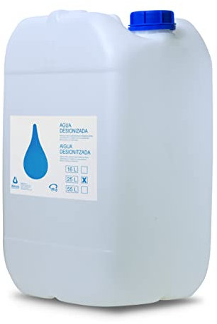 ADESCO Agua Desionizada Destilada 25 L – Alta Pureza para Laboratorio, Baterías, Planchas, Limpieza Técnica, Acuarios, Uso Profesional
