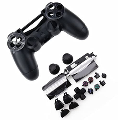 HUAYUWA Boîtier de manette de jeu en plastique noir avec boutons pour PlayStation 4 Slim 4.0 JDS-040 JDM-040 (version V1)
