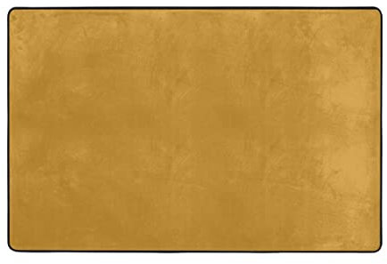 YACANNA Fußmatte für Innen Außen Waschbare Dunkles Senfgelb Solide Fußmatte Teppich Dekoration Badezimmer Küche Wohnzimmer 60x90cm
