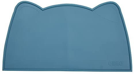 OHMO Cat Food Mat, Silicone Waterproof Dog Food Mat, Non-Skid Spill Proof Pet Feeding Mat for Food and Water, Easy to Clean Dog Placemat(Teal, 52 * 30cm)