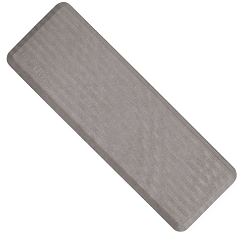 Dynarex FLATMat Fall Mats for Elderly Patients - Beveled Edge for Wheelchair Accessibility - Non-Slip Senior Fall Prevention Pad for Protection (24 x 70 x 0.75, Warm Grey)
