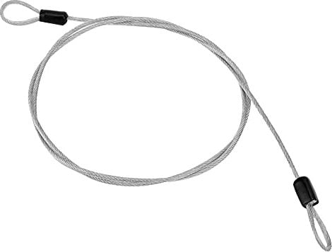 Dioche Security Cable Extension, Cycling Sports Internal Steel Wire and External Plastic Security Loop Cable Scooter Lock (Silver)