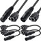 Xiatiaosann XLR 3pin auf RJ45 Buchse Adapterkabel, RJ45 Netzwerkanschluss auf XLR Stecker, Adapterkabel für DMX-CON-Controller (4er-Pack, 30cm)