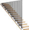 Pasamanos para escaleras Tipo L Barandilla de escalera Escalera de hierro forjado Kit de barandilla Barandilla de mano industrial antideslizante Manija de soporte montada en el techo negro 30-150cm (