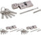 BGS Do it yourself 85260 Cylindre de serrures de sécurité avec bouton, Multicolore, 60 mm (Lot de 3)